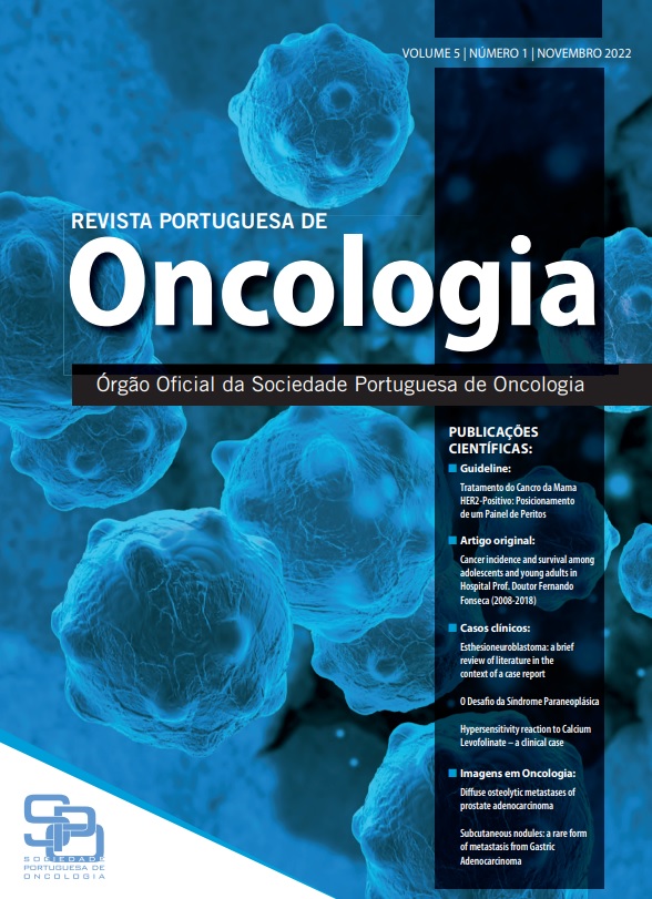 					Ver Vol. 5 N.º 1 (2022): Revista Portuguesa de Oncologia
				